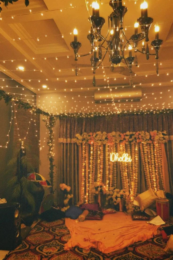 Small space, thoughtful details for a dholki celebration in Lahore