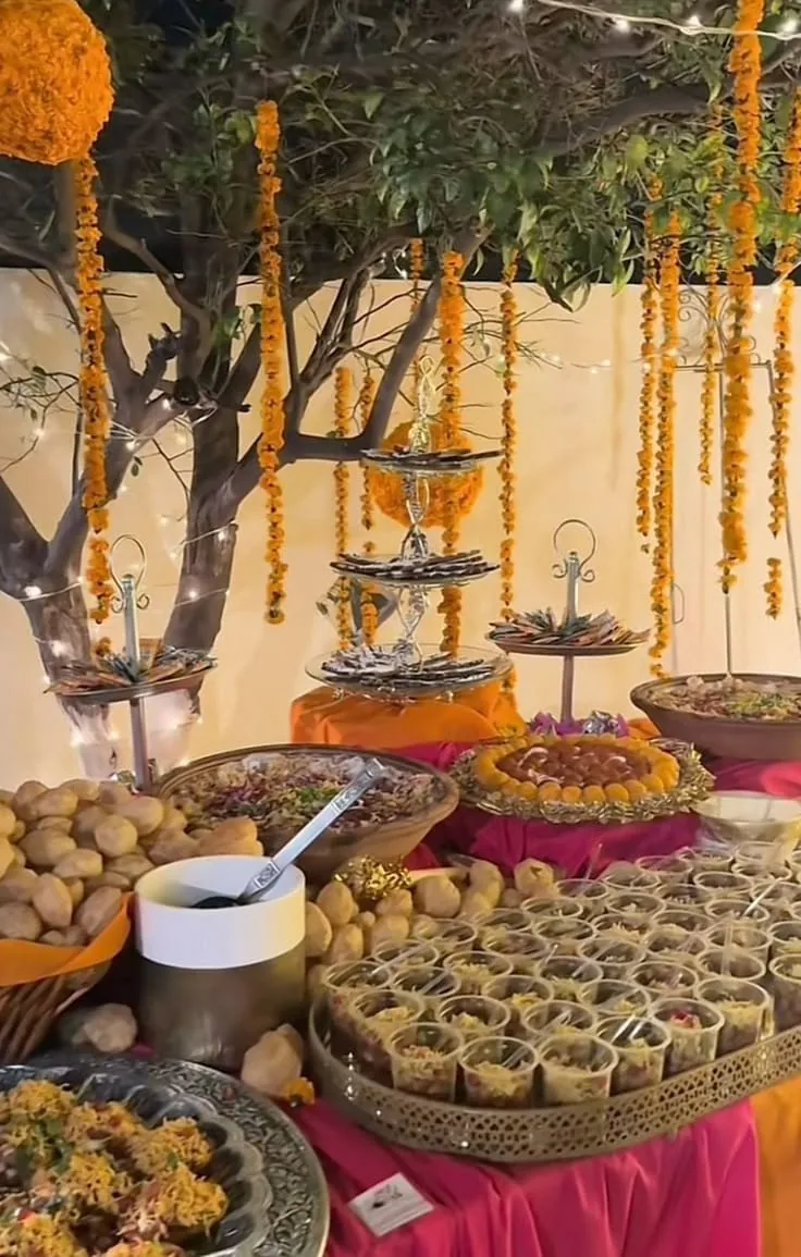 Outdoor chaat inspiration for a dholki celebration in Lahore